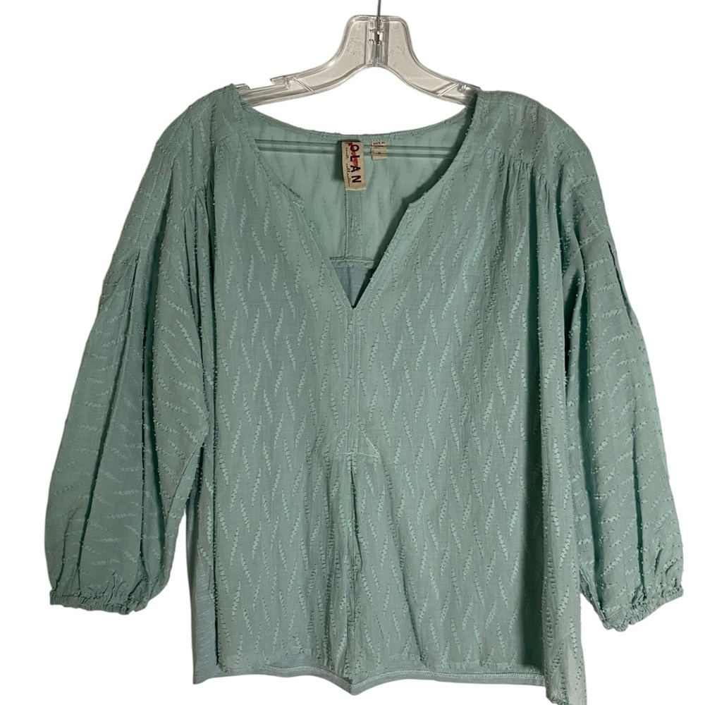 Anthropologie Dolan Green Women Blouse 3/4 Sleeve,Elegant Casual Work Top Size M - Picture 2 of 10